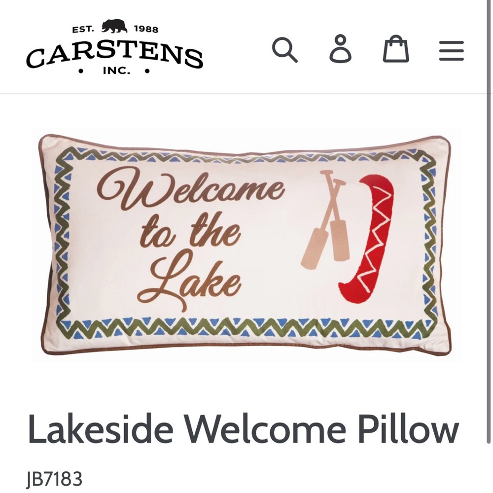 Welcome to the lake pillow